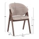 ΚΑΡΕΚΛΑ FB99746.11 RUBBERWOOD ΣΕ ΚΑΡΥΔΙ ΧΡΩΜΑ-ΜΠΕΖ ΥΦΑΣΜΑ 55,5x60x85Yεκ. - 2τμχ
