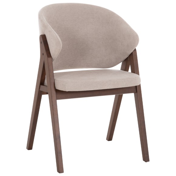 ΚΑΡΕΚΛΑ FB99746.11 RUBBERWOOD ΣΕ ΚΑΡΥΔΙ ΧΡΩΜΑ-ΜΠΕΖ ΥΦΑΣΜΑ 55,5x60x85Yεκ. - 2τμχ