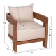 LOUNGE ΣΕΤ FB910960 ΤΡΑΠΕΖΑΚΙ & 2 ΠΟΛΥΘΡΟΝΕΣ--ΞΥΛΟ TEAK--ΜΠΕΖ ΜΑΞΙΛΑΡΙΑ