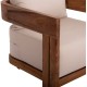 LOUNGE ΣΕΤ FB910960 ΤΡΑΠΕΖΑΚΙ & 2 ΠΟΛΥΘΡΟΝΕΣ--ΞΥΛΟ TEAK--ΜΠΕΖ ΜΑΞΙΛΑΡΙΑ