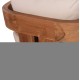 LOUNGE ΣΕΤ FB910960 ΤΡΑΠΕΖΑΚΙ & 2 ΠΟΛΥΘΡΟΝΕΣ--ΞΥΛΟ TEAK--ΜΠΕΖ ΜΑΞΙΛΑΡΙΑ