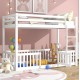 ΠΑΙΔΙΚΗ ΚΟΥΚΕΤΑ τ.MONTESSORI ΜΕ ΠΑΡΚΑΚΙ FB9703.03 ΞΥΛΟ ΠΕΥΚΟΥ ΛΕΥΚΟ ΓΙΑ 190x90εκ