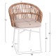 ΠΟΛΥΘΡΟΝΑ ΑΛΟΥΜ. FB96265.02 ΛΕΥΚΗ-P.E.RATTAN ΦΥΣΙΚΟ-ΜΠΕΖ ΜΑΞΙΛΑΡΙΑ 58x61x75Υ