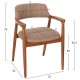 ΠΟΛΥΘΡΟΝΑ FB918259 TEAK WOOD ΜΕ ΣΑΜΠΑΝΙ ΥΦΑΣΜΑ 57x52x76Υεκ.