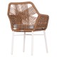 ΠΟΛΥΘΡΟΝΑ FB96048.11 ΑΛΟΥΜΙΝΙΟ ΛΕΥΚΟ-P.E. RATTAN ΜΠΕΖ 59x63x81Υεκ