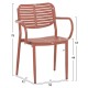 ΠΟΛΥΘΡΟΝΑ ΤΡΑΠΕΖΑΡΙΑΣ FB96644.08 ΑΛΟΥΜΙΝΙΟ ΣΕ TERRACOTTA 58x52x78Υεκ