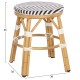 ΣΚΑΜΠΟ ΑΛΟΥΜΙΝΙΟΥ FB96285.03 BAMBOO LOOK-TEXTILENE ΛΕΥΚΟ-ΜΑΥΡΟ Φ36x46Υεκ.