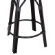 ΣΚΑΜΠΟ ΜΠΑΡ ΑΛΟΥΜΙΝΙΟΥ ΜΕΣΑΙΟΥ ΥΨΟΥΣ FB96286.02 BAMBOO LOOK & TEXTILENE ΜΑΥΡΟ 43x43x65Υεκ