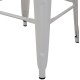 ΣΚΑΜΠΟ ΜΠΑΡ ΜΕΤΑΛΛΙΚΟ FB98642.41 ΣΕ ΛΕΥΚΟ ΜΑΤ 43x43x78Υεκ.
