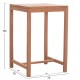 ΤΡΑΠΕΖΙ ΜΠΑΡ ΤΕΤΡΑΓΩΝΟ FB918113 ΞΥΛΟ TEAK ΣΕ ΦΥΣΙΚΟ 70x70x105Υεκ.