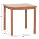 ΤΡΑΠΕΖΙ ΤΕΤΡΑΓΩΝΟ FB918122 ΞΥΛΟ TEAK--ΦΥΣΙΚΟ 80x80x76Υεκ.