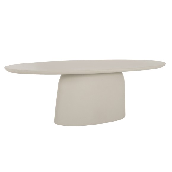 ΤΡΑΠΕΖΙ ΤΡΑΠΕΖΑΡΙΑΣ ΟΒΑΛ FB96576.02 ΜΠΕΖ FIBER CEMENT 200x100x75Υεκ.