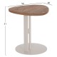 ΒΟΗΘΗΤΙΚΟ ΤΡΑΠΕΖΙ ΟΒΑΛ FB918328 MDF SONAMA--ΜΕΤΑΛΛΟ ΛΕΥΚΟ 50x50x51Υεκ.