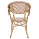 ΠΟΛΥΘΡΟΝΑ BAMBOO LOOK FB95861.03 ΚΑΦΕ-ΛΕΥΚΟ 58.5x58x82Υεκ.