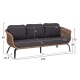 ΣΕΤ ΣΑΛΟΝΙ 5ΤΜΧ FB96555.01 ΓΚΡΙ ΑΛΟΥΜΙΝΙΟ & OLEFIN--TWIST WICKER ΣΕ ΦΥΣΙΚΟ