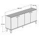 ΜΠΟΥΦΕΣ ΜΕΛΑΜΙΝΗΣ FB99045.01 NATURAL WOOD - ΜΑΥΡΟ ΜΑΡΜΑΡΟ 180x41x77,8Y εκ.
