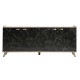 ΜΠΟΥΦΕΣ ΜΕΛΑΜΙΝΗΣ FB99045.01 NATURAL WOOD - ΜΑΥΡΟ ΜΑΡΜΑΡΟ 180x41x77,8Y εκ.