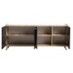ΜΠΟΥΦΕΣ ΜΕΛΑΜΙΝΗΣ FB99045.01 NATURAL WOOD - ΜΑΥΡΟ ΜΑΡΜΑΡΟ 180x41x77,8Y εκ.