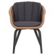 ΠΟΛΥΘΡΟΝΑ FB96559.01 ΑΛΟΥΜΙΝΙΟ & OLEFIN ΓΚΡΙ-TWIST WICKER 60x62x76Yεκ - 2τμχ