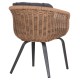 ΠΟΛΥΘΡΟΝΑ FB96559.01 ΑΛΟΥΜΙΝΙΟ & OLEFIN ΓΚΡΙ-TWIST WICKER 60x62x76Yεκ - 2τμχ