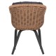 ΠΟΛΥΘΡΟΝΑ FB96559.01 ΑΛΟΥΜΙΝΙΟ & OLEFIN ΓΚΡΙ-TWIST WICKER 60x62x76Yεκ - 2τμχ