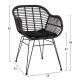 ΣΕΤ 5ΤΜΧ WICKER ΜΕ ΤΡΑΠΕΖΙ 140X80Χ78Υ ΜΠΕΖ & ΜΑΥΡΟ ΧΡΩΜΑ FB910508