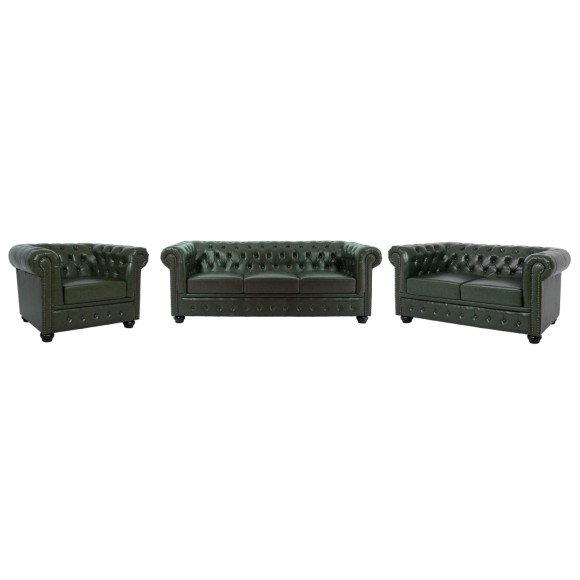 ΣΕΤ ΣΑΛΟΝΙ 3ΤΜΧ FB910912.08 PU ΔΕΡΜΑ Τ.CHESTERFIELD ΚΥΠΑΡΙΣΣΙ