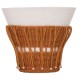 ΤΡΑΠΕΖΙ ΒΟΗΘΗΤΙΚΟ FB918164.02S FIBER CEMENT ΛΕΥΚΟ-ΦΥΣΙΚΟ RATTAN--Φ42x36Υεκ