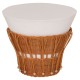 ΤΡΑΠΕΖΙ ΒΟΗΘΗΤΙΚΟ FB918164.02S FIBER CEMENT ΛΕΥΚΟ-ΦΥΣΙΚΟ RATTAN--Φ42x36Υεκ