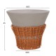 ΤΡΑΠΕΖΙ ΣΑΛΟΝΙΟΥ FB918164.03L FIBER CEMENT ΓΚΡΙ-ΦΥΣΙΚΟ RATTAN--Φ55x45Υεκ