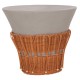 ΤΡΑΠΕΖΙ ΣΑΛΟΝΙΟΥ FB918164.03L FIBER CEMENT ΓΚΡΙ-ΦΥΣΙΚΟ RATTAN--Φ55x45Υεκ