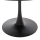 ΤΡΑΠΕΖΙ ΤΡΑΠΕΖΑΡΙΑΣ FB99421.12 ΣΤΡΟΓΓΥΛΟ BLACK MARBLE Φ90x74Υεκ.
