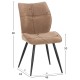 ΚΑΡΕΚΛΑ ΤΡΑΠΕΖΑΡΙΑΣ FB918425.03 TAUPE ΥΦΑΣΜΑ-ΜΕΤΑΛ.ΜΑΥΡΑ ΠΟΔΙΑ 49x63x90Υεκ - 2τμχ