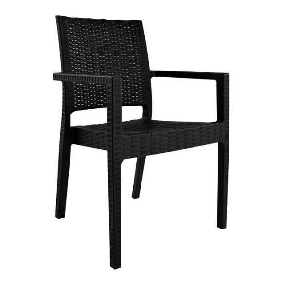 ΚΑΡΕΚΛΑ ΜΕ ΜΠΡΑΤΣΑ DARK BROWN FB95134.09 57x55,5x89 εκ.