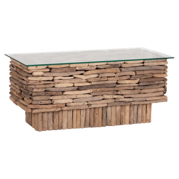 ΤΡΑΠΕΖΙ ΣΑΛΟΝΙΟΥ ΟΡΘΟΓΩΝΙΟ FB918366 DRIFTWOOD--ΓΥΑΛΙ 105x45x47Υεκ.