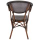 ΠΟΛΥΘΡΟΝΑ ΑΛΟΥΜΙΝΙΟΥ BAMBOO ΚΑΦΕ ΜΕ TEXTLINE FB95025 60,5x59x81Υ
