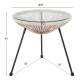 ΣΕΤ ΕΞΩΤΕΡΙΚΟΥ ΧΩΡΟΥ 3ΤΜΧ FB911861.03 P.E.RATTAN ΕΚΡΟΥ-ΜΕΤΑΛΛΟ ΣΕ ΜΑΥΡΟ