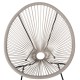 ΣΕΤ ΕΞΩΤΕΡΙΚΟΥ ΧΩΡΟΥ 3ΤΜΧ FB911861.03 P.E.RATTAN ΕΚΡΟΥ-ΜΕΤΑΛΛΟ ΣΕ ΜΑΥΡΟ