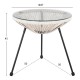 ΣΕΤ ΕΞΩΤΕΡΙΚΟΥ ΧΩΡΟΥ 3ΤΜΧ FB911861.12 P.E.RATTAN ΛΕΥΚΟ-ΜΕΤΑΛΛΟ ΣΕ ΜΑΥΡΟ