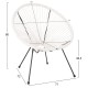 ΣΕΤ ΕΞΩΤΕΡΙΚΟΥ ΧΩΡΟΥ 3ΤΜΧ FB911861.12 P.E.RATTAN ΛΕΥΚΟ-ΜΕΤΑΛΛΟ ΣΕ ΜΑΥΡΟ