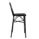 ΣΚΑΜΠΟ ΑΛΟΥΜΙΝΙΟΥ FB95060 BAMBOO LOOK ΜΑΥΡΟ ΜΕ TEXTLINE 44x52x115Υεκ.