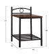 ΚΟΜΟΔΙΝΟ FB9387 ΑΠΟ ΜΕΤΑΛΛΟ ΚΑΙ ΞΥΛΟ RUBBERWOOD 45x35x48-61 εκ.