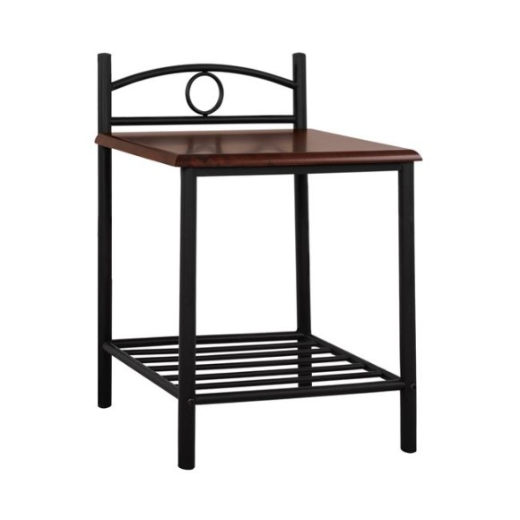 ΚΟΜΟΔΙΝΟ FB9387 ΑΠΟ ΜΕΤΑΛΛΟ ΚΑΙ ΞΥΛΟ RUBBERWOOD 45x35x48-61 εκ.
