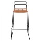 ΣΚΑΜΠΟ ΜΕΤΑΛΛΙΚΟ FB95642 ΜΕ WICKER ΣΕ ΜΠΕΖ ΑΠΟΧΡΩΣΗ 48x53x100 εκ.
