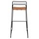 ΣΚΑΜΠΟ ΜΕΤΑΛΛΙΚΟ FB95642 ΜΕ WICKER ΣΕ ΜΠΕΖ ΑΠΟΧΡΩΣΗ 48x53x100 εκ.