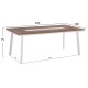 ΤΡΑΠΕΖΙ ΑΛΟΥΜΙΝΙΟΥ FB95131.11 ΛΕΥΚΟ ΜΕ POLYWOOD TOP 200x100x75Υεκ