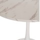 ΤΡΑΠΕΖΙ ΤΡΑΠΕΖΑΡΙΑΣ FB99421.11 ΣΤΡΟΓΓΥΛΟ WHITE MARBLE Φ90x74Υεκ.