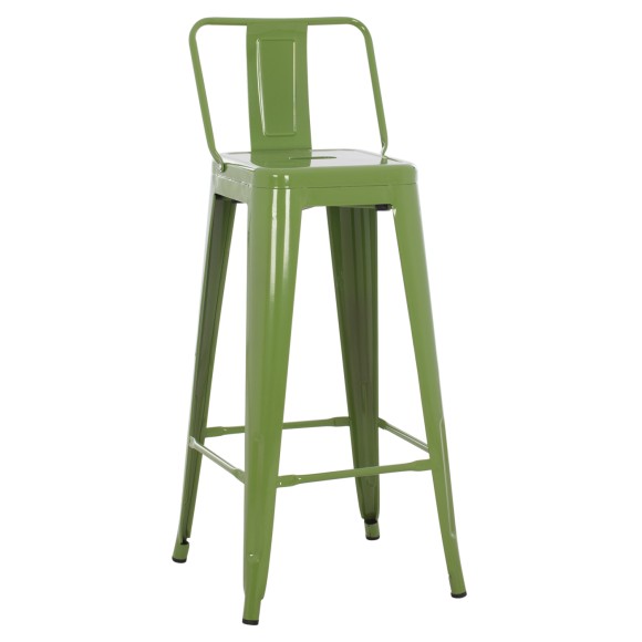ΣΚΑΜΠΟ BAR ΜΕΤΑΛΛΙΚΟ ME ΠΛΑΤΗ ΣΕ LIGHT OLIVE GREEN FB98643.13 43Χ43Χ100Yεκ.