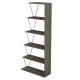 ΒΙΒΛΙΟΘΗΚΗ FB92241.13 OLIVE GREY ME ΜΑΥΡΕΣ ΒΕΡΓΕΣ 65x22-24x146Υεκ.