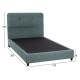 FB9648.27 ΚΡΕΒΑΤΙ, LIGHT GREEN NUBUCK-type fabric, 120x200 εκ.